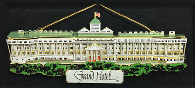 Brass Painted Long View Grand Hotel Ornament